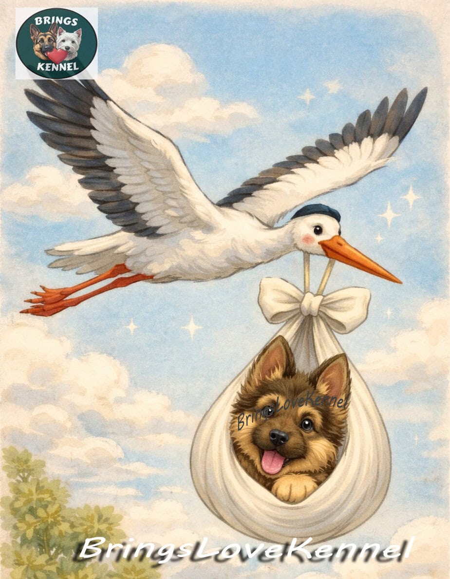 Vine-barza-Ciobanesc-German-par lung linie lucru